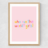 Who Run The World Medium Oak Frame