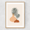 Palm Leaf Pottery Narrow Oak Frame
