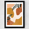 Abstract Leaves Wide Black Frame