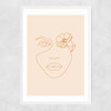 Flower Eye Narrow White Frame