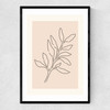 Soft Leaves I Narrow Black Frame