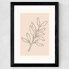 Soft Leaves I Wide Black Frame