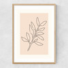 Soft Leaves I Narrow Oak Frame