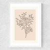 Soft Leaves II Medium White Frame
