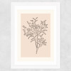 Soft Leaves II Wide White Frame