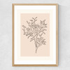 Soft Leaves II Medium Oak Frame