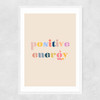 Positive Energy Narrow White Frame