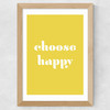 Choose Happy Wide Oak Frame