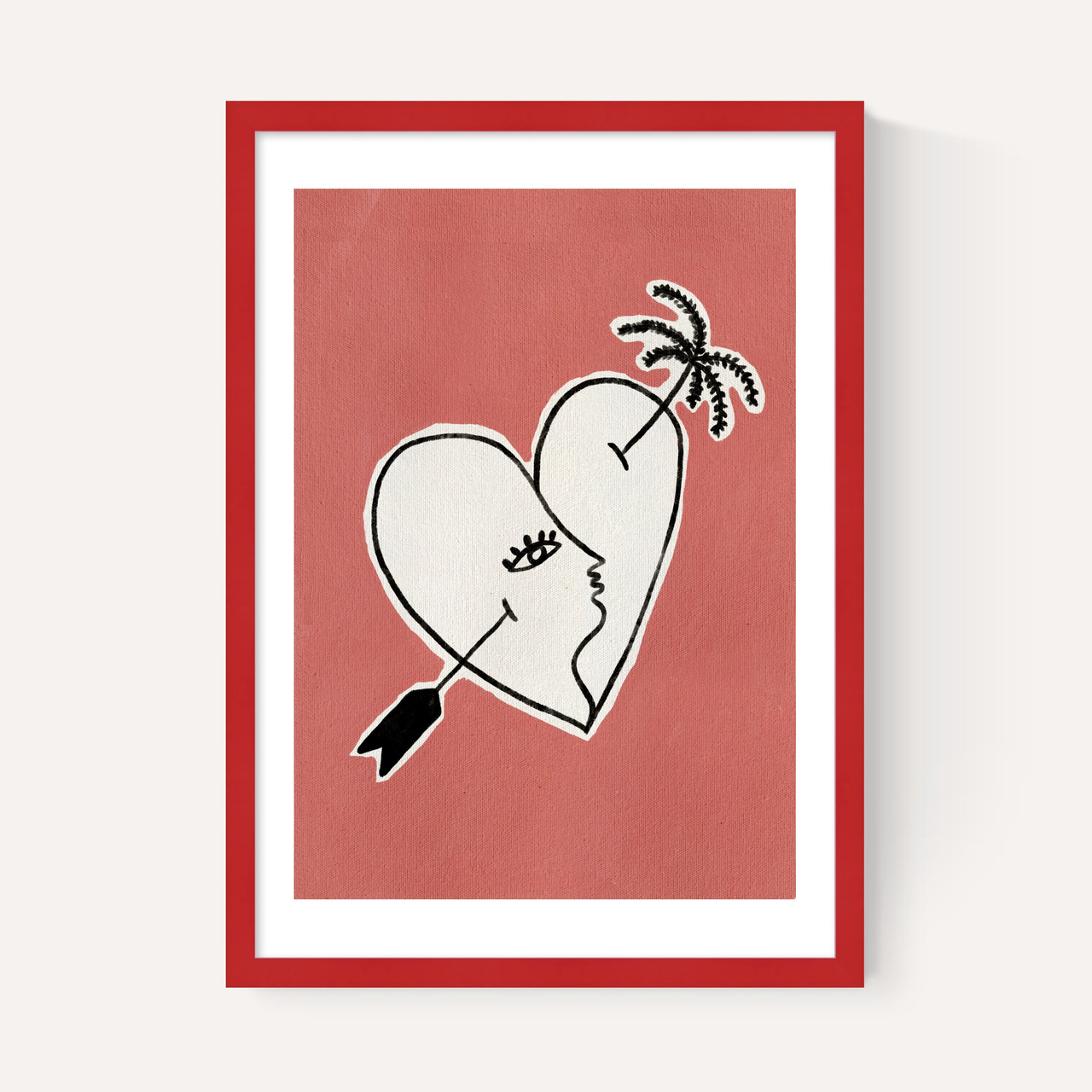 arrows of the earth art print by shatha dafai in red frame