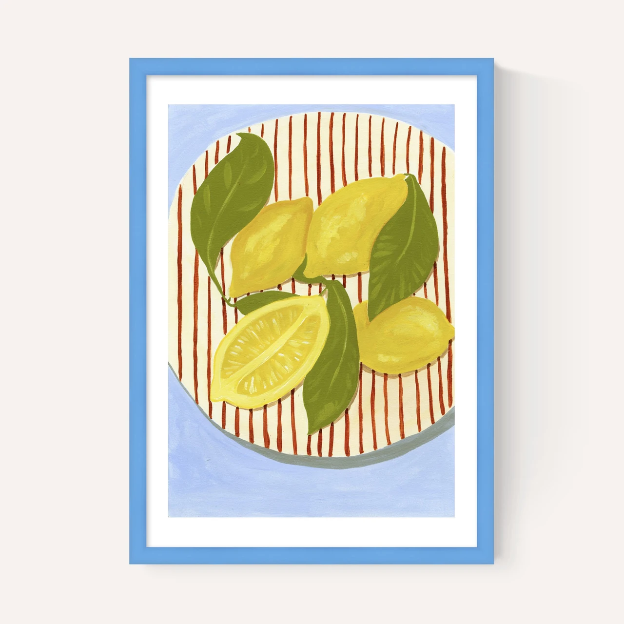 leafy lemons art print by susie miller in sky frame