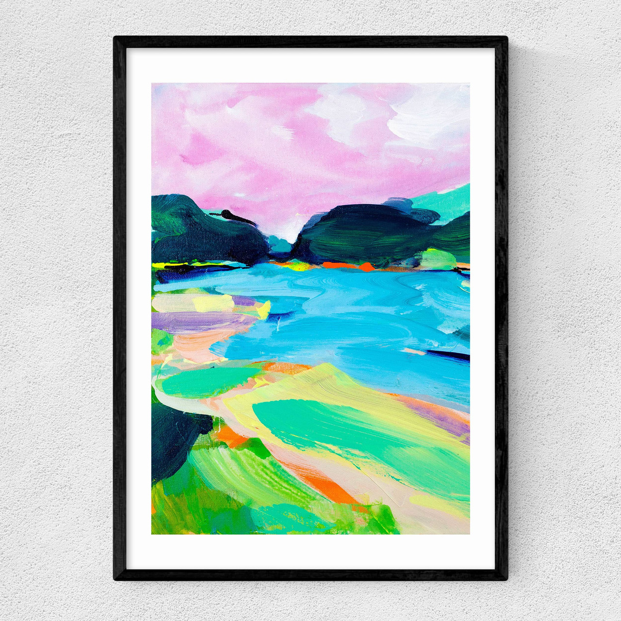 spring in the fells art print by lucy merriman in black frame