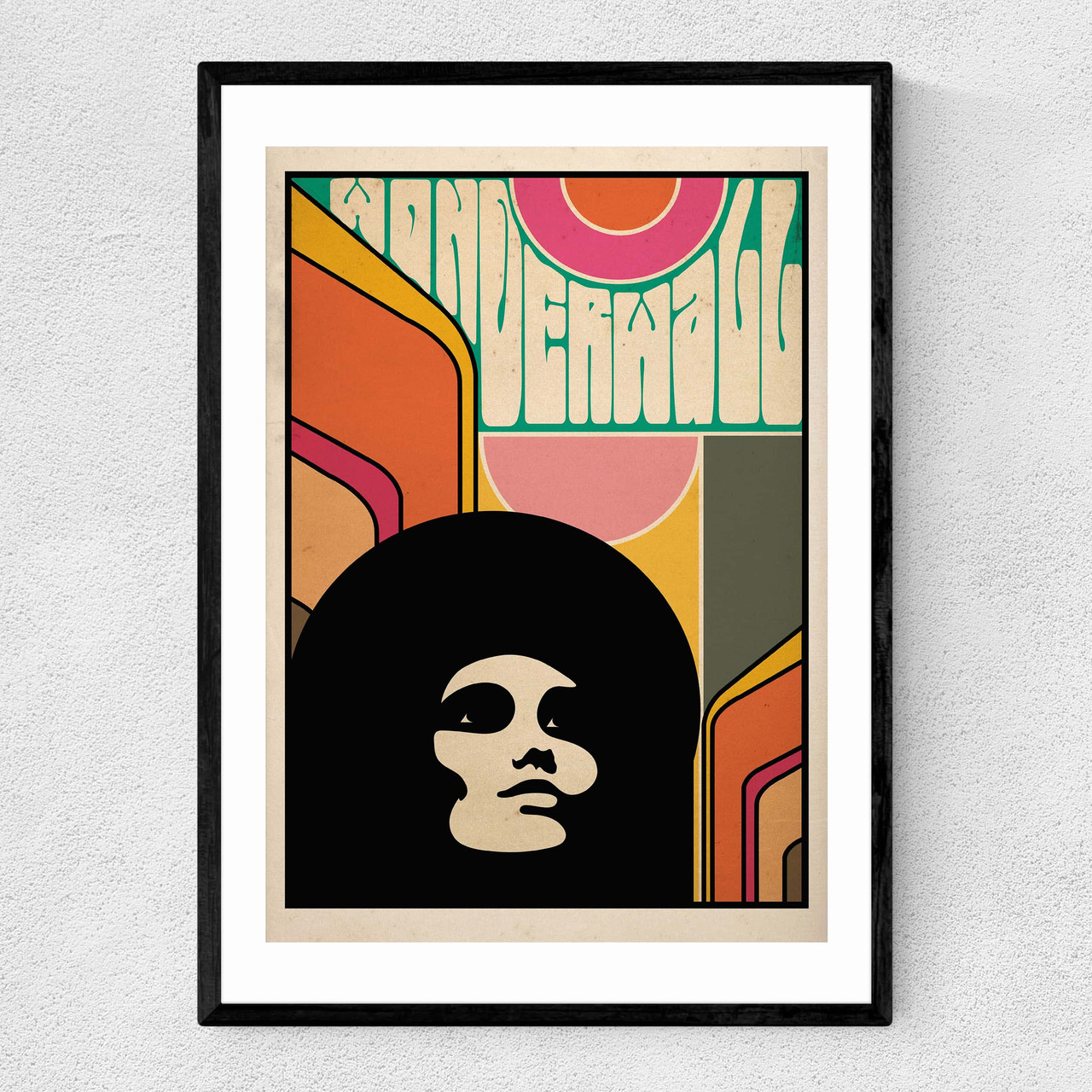 wonderwall art print by the deltanova in black frame