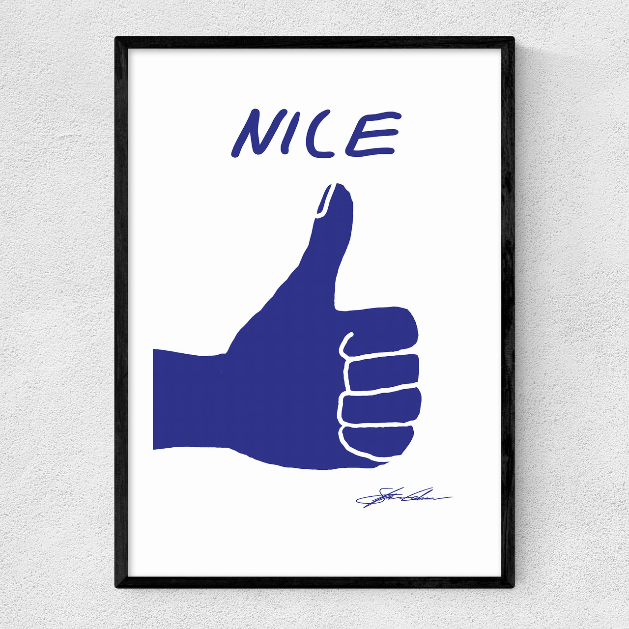 nice art print by stephie cardona in black frame