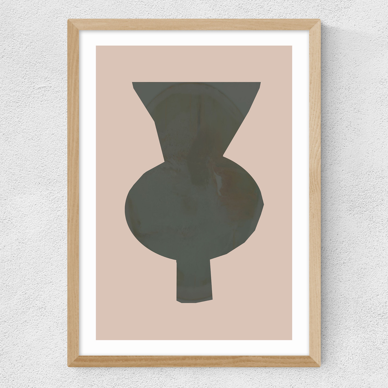 vase I art print by cartissi in oak frame