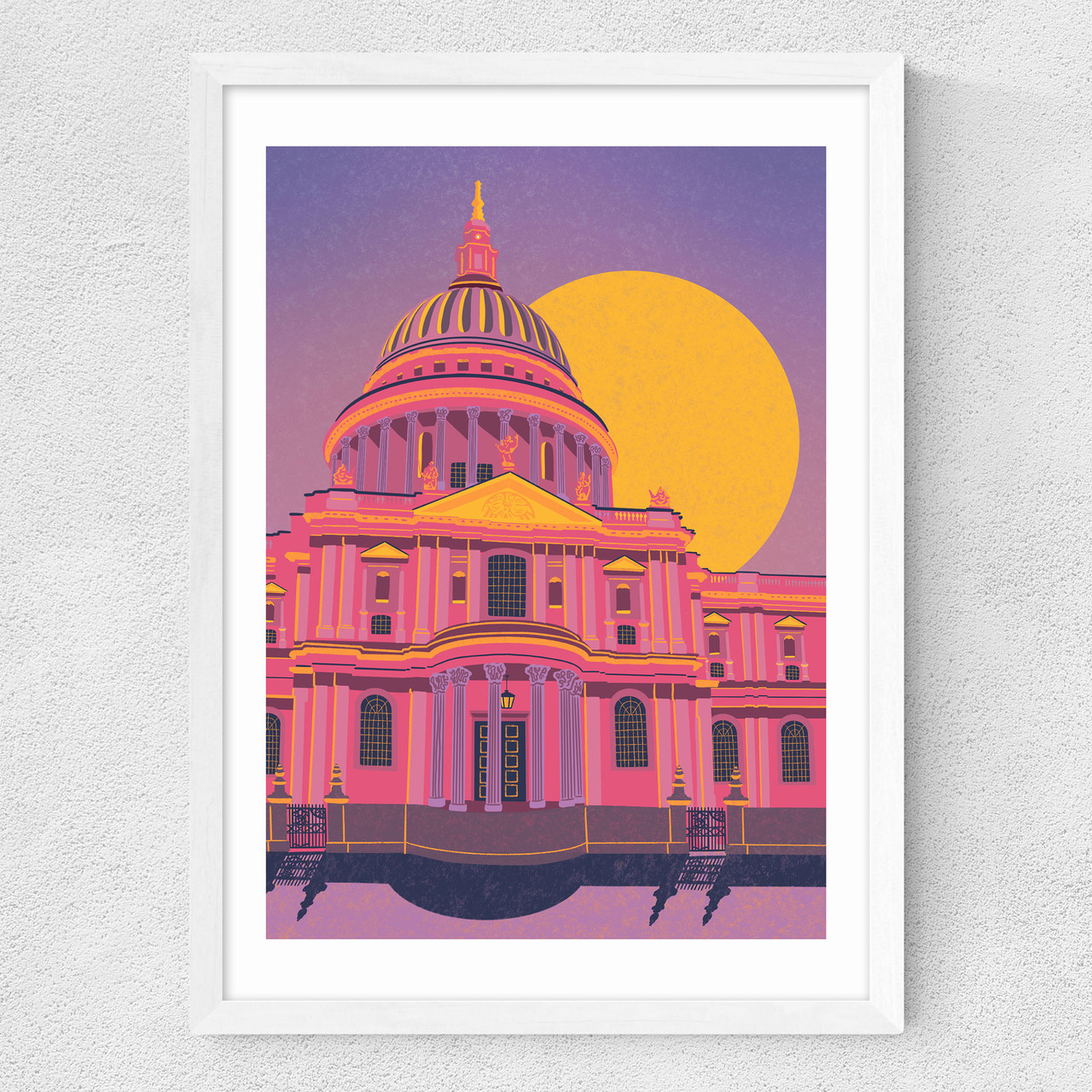 st pauls cathedral art print by jack sinnott in white frame