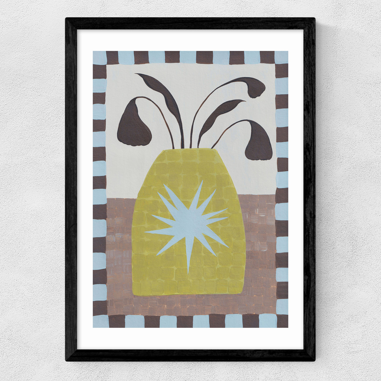 star vase art print by jazmine joye in black frame