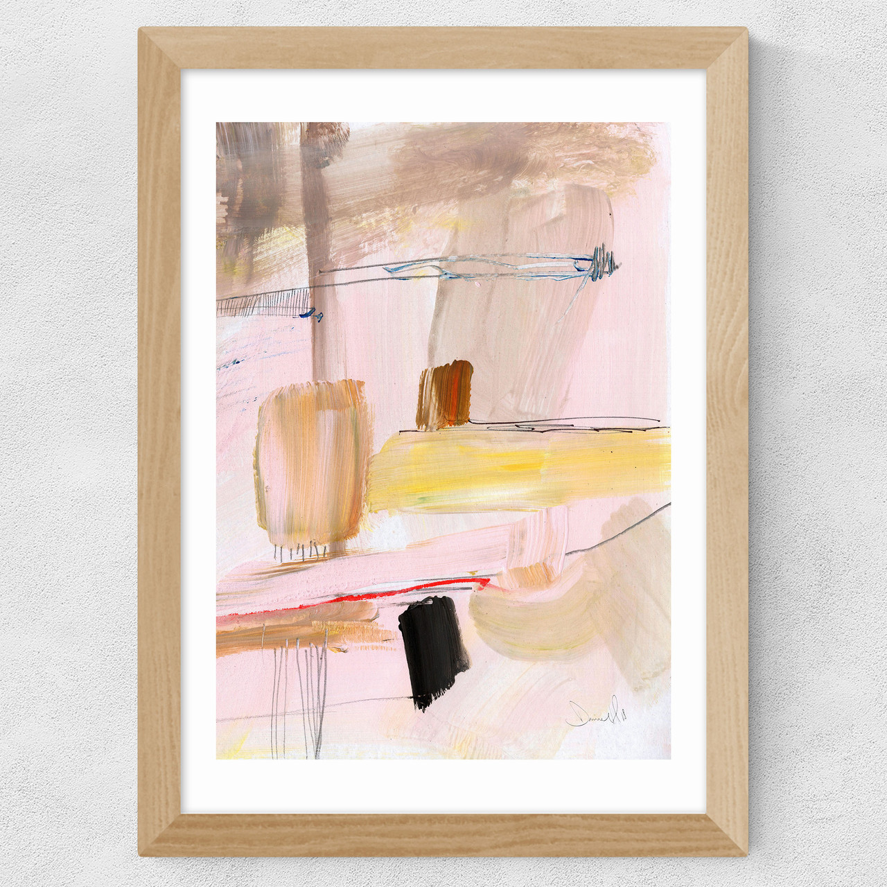 escape II art print by dan hobday in oak frame