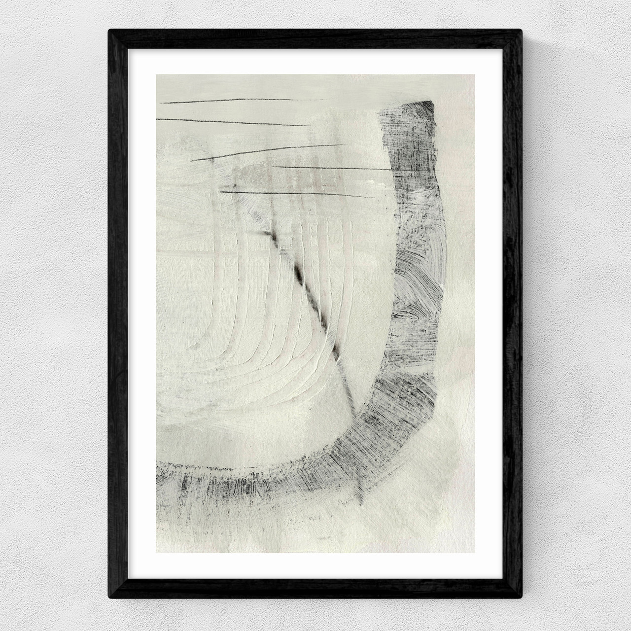 real II art print by dan hobday in black frame