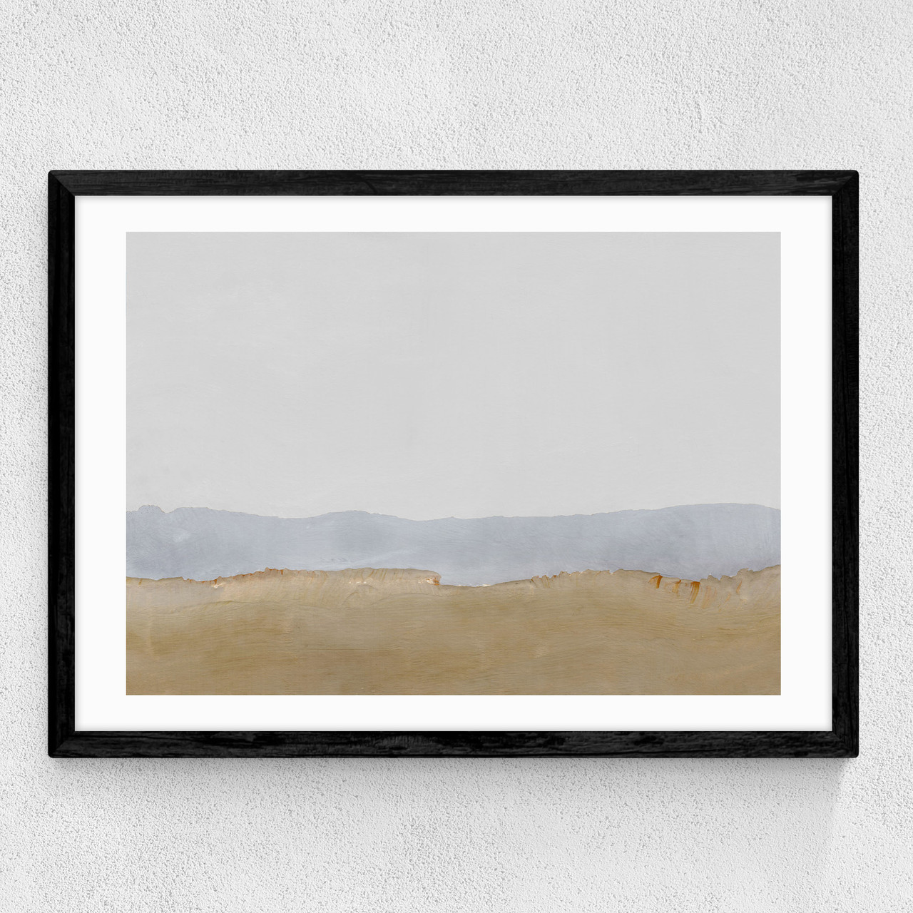 breathe art print by dan hobday in black frame