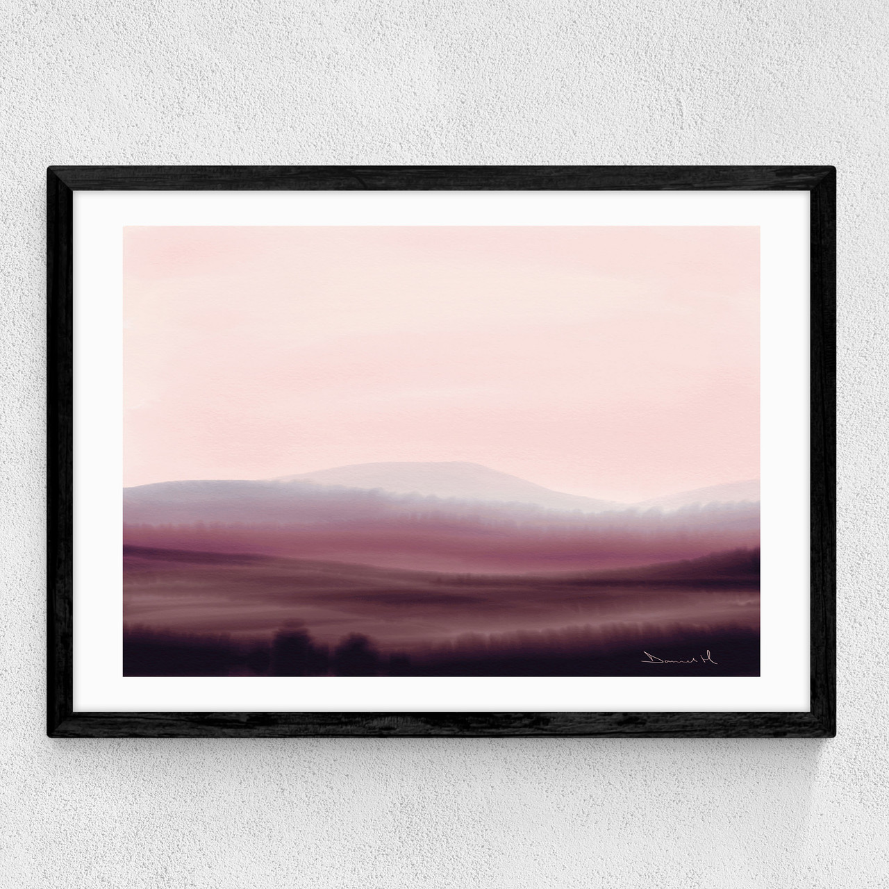 dusk art print by dan hobday in black frame
