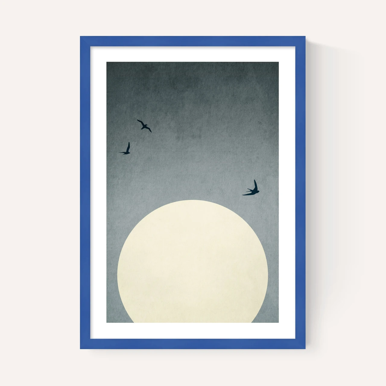 moonshine dancers art print by kubistika in blue frame