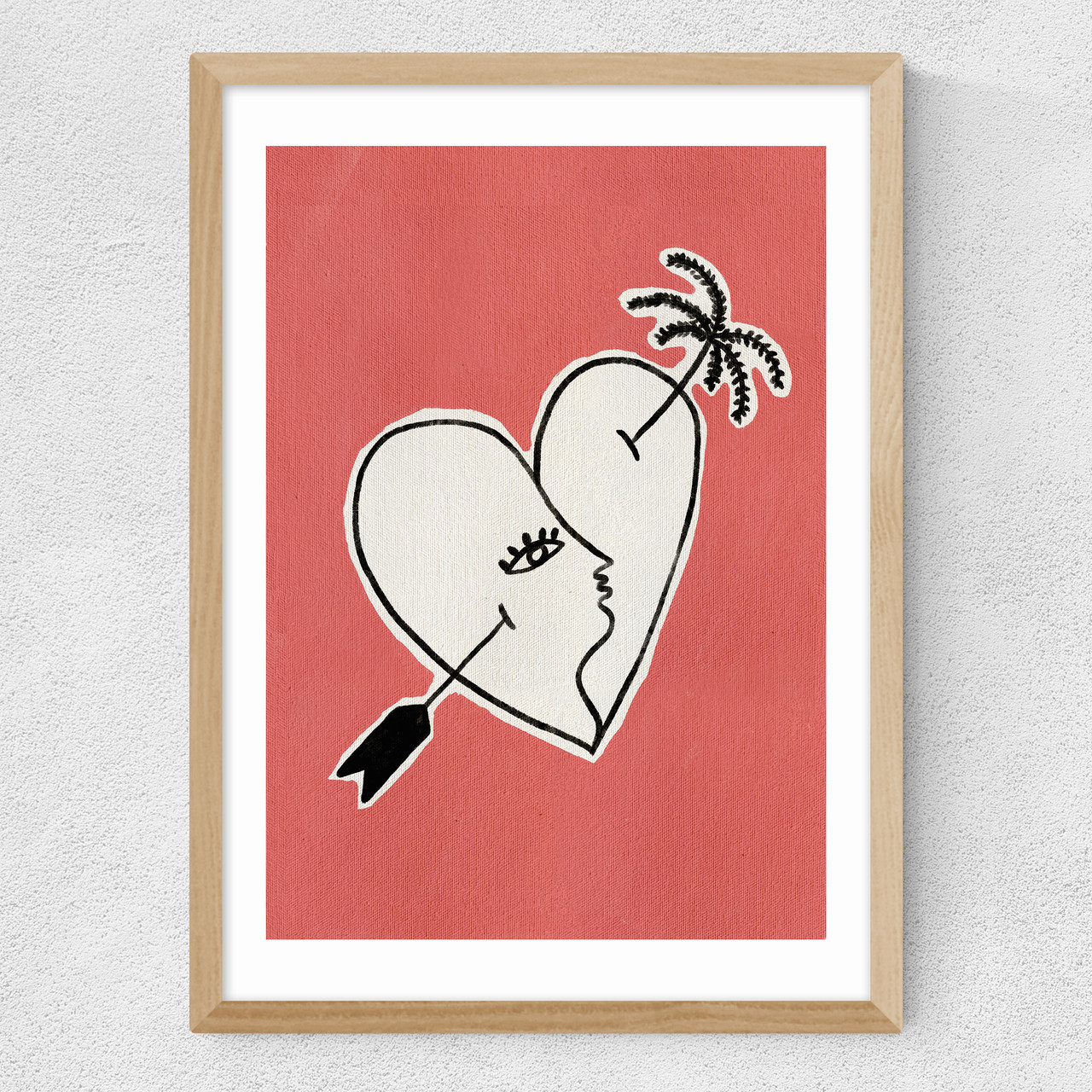 arrows of the earth art print by shatha dafai in oak frame