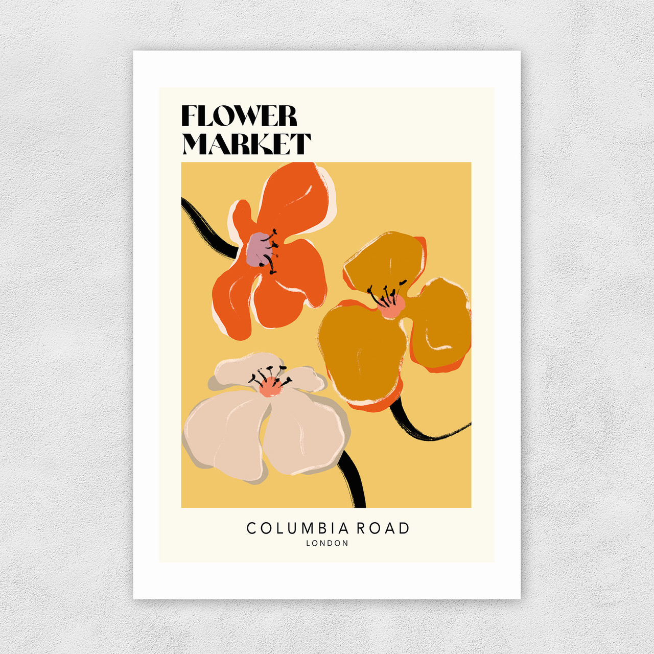 Columbia Road: Warm Blooms by Luxe Poster Co