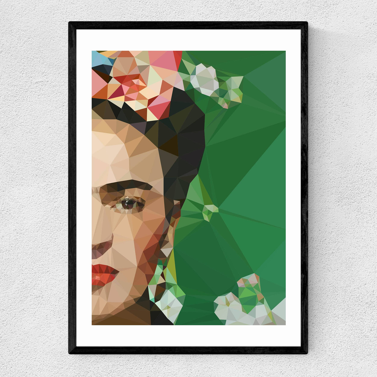 frida crop art print by studio cockatoo in black frame
