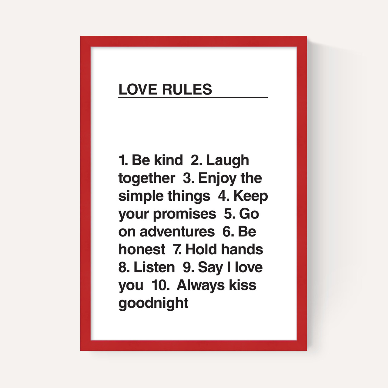 Love Rules by The Native State - Art Print - East End Prints