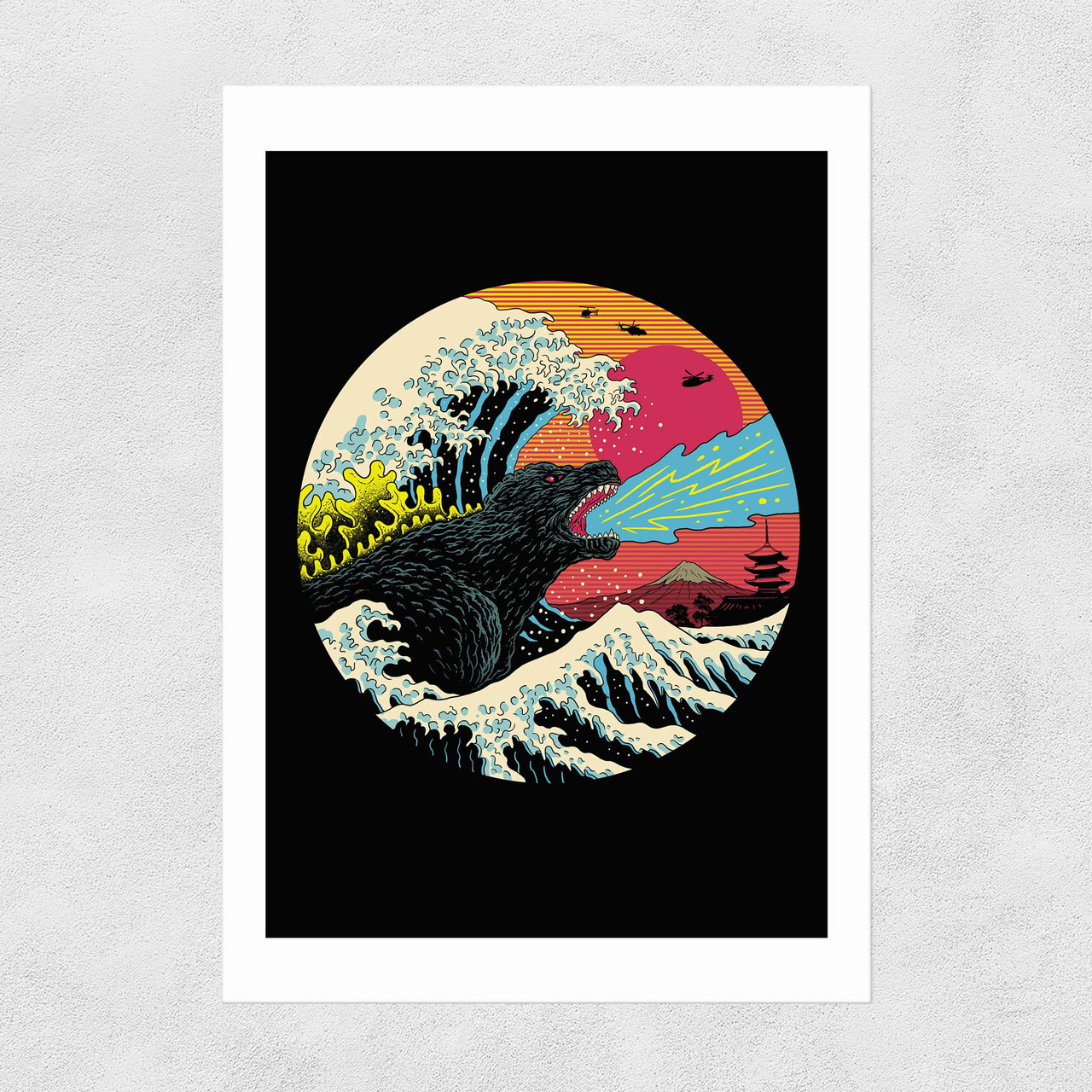 Retro Wave Kaiju by Vincent Trinidad