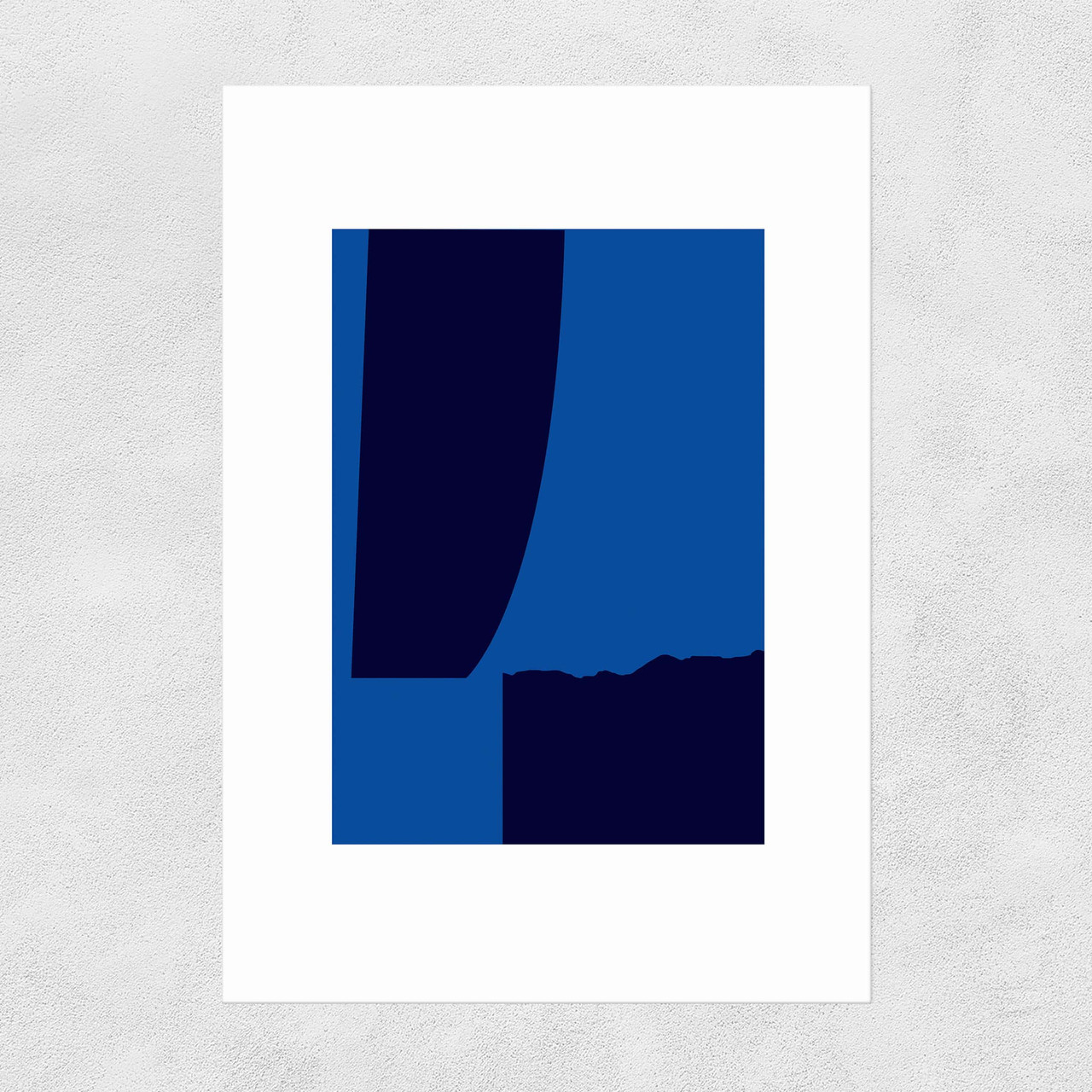 Black and Blue Unframed Print