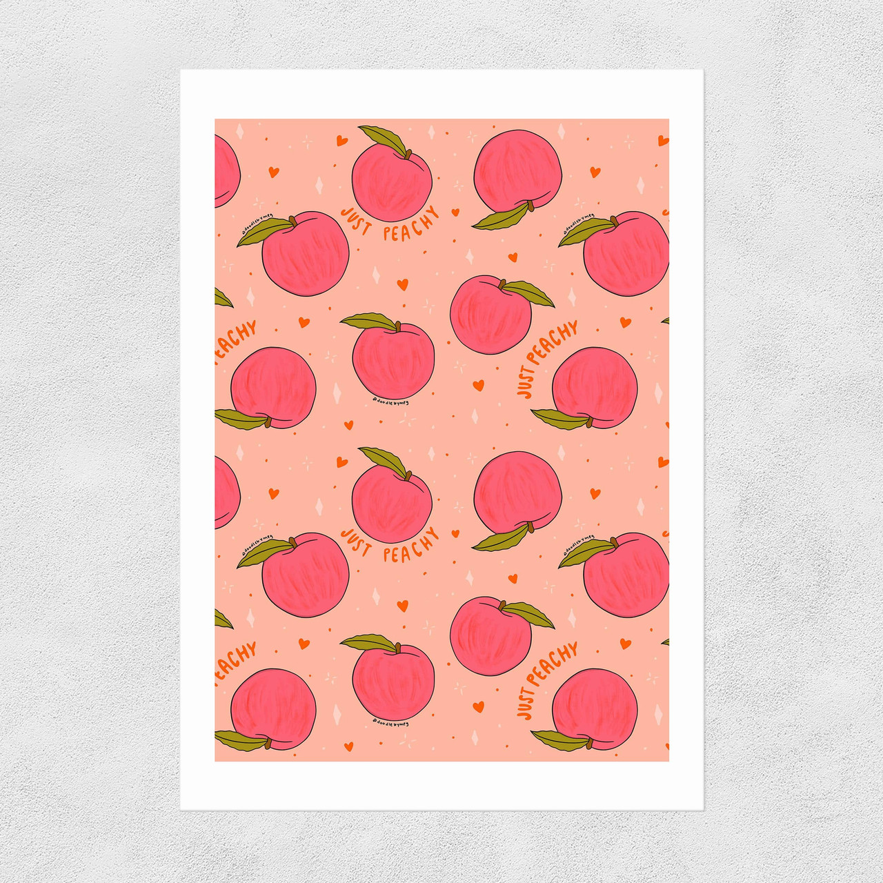 Peach Print Unframed Print