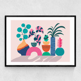 House Plants Narrow Black Frame