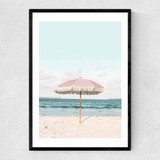 Pink Umbrella Narrow Black Frame