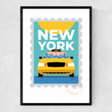 New York by Rocket Jack Narrow Black Frame