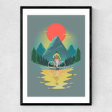 Mountain Range Cycling Narrow Black Frame