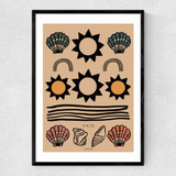 Soleil Tapestry Narrow Black Frame