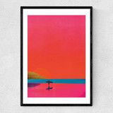 Surfs Up by Limbo and Ginger Narrow Black Frame