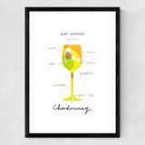 Chardonnay Medium Black Frame