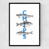 Fish and Chips Narrow Black Frame