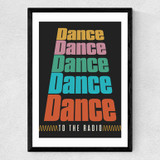 Dance Dance Dance by HollieGraphik Medium Black Frame
