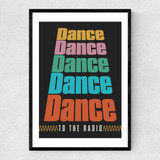 Dance Dance Dance by HollieGraphik Narrow Black Frame