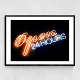 24 Hours Narrow Black Frame
