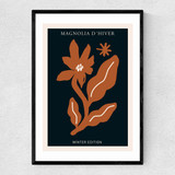 Magnolia d'Hiver Rust Narrow Black Frame