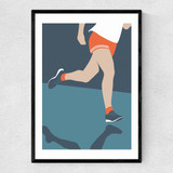 Triathlon Run Narrow Black Frame