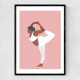 Yoga at 12 O'Clock Narrow Black Frame