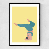Yoga at 6 o'clock Narrow Black Frame