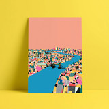 London Pink Unframed Print