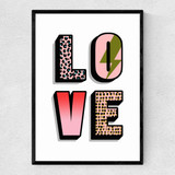 L O V E Narrow Black Frame