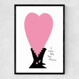 I Love You This Much Narrow Black Frame
